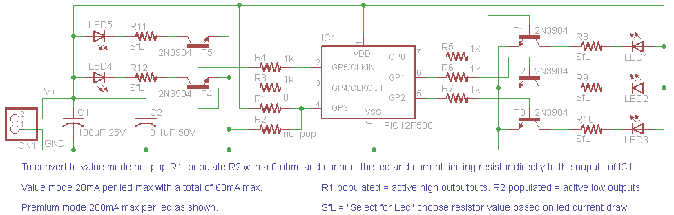 Logic diagram for LED candle